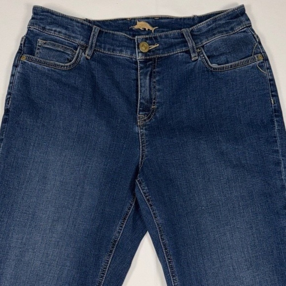 Tommy Bahama Womens Straight Leg‎ Jeans Dark Wash Blue Stretch Denim Size 32x29 - Picture 3 of 10